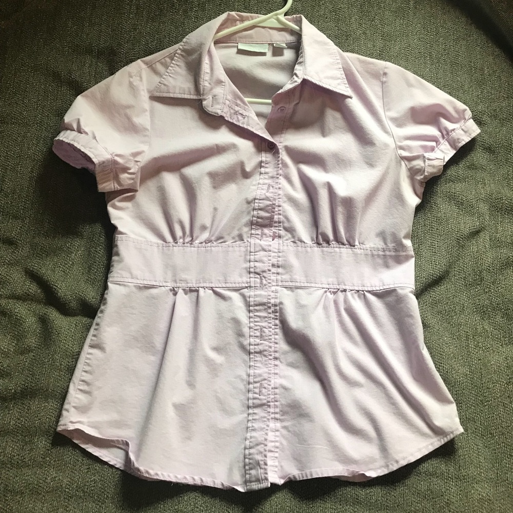Light purple blouse.